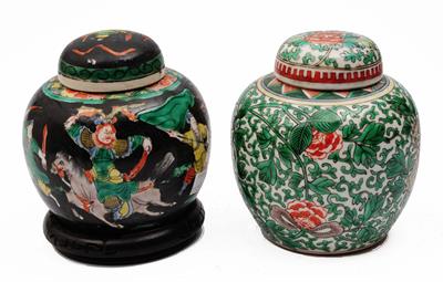 Lot 116 - A Chinese famille verte ginger jar and cover