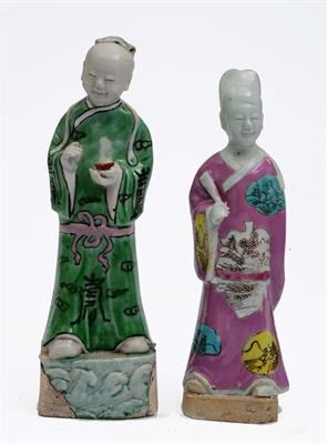 Lot 132 - Two Chinese famille rose  Immortal figures