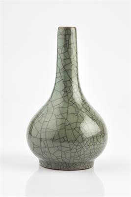 Lot 200 - A Chinese monochrome pear shaped bottle vase