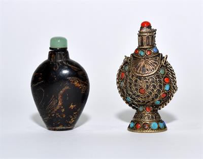 Lot 235 - A Bhutanese copper snuff bottle