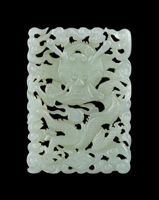 Lot 277 - A Chinese white jade pendant