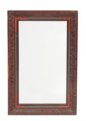 Lot 310 - A Japanese carved and lacquer mirror