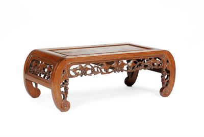 Lot 317 - A Chinese hardwood opium table