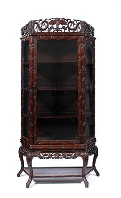 Lot 328 - A Chinese rosewood display cabinet