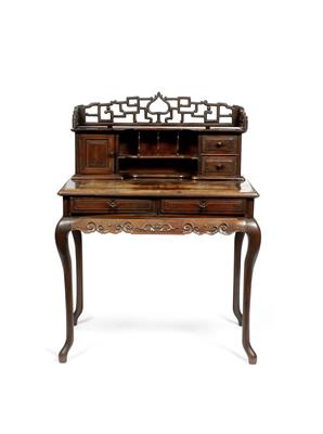 Lot 329 - A Chinese hardwood writing desk