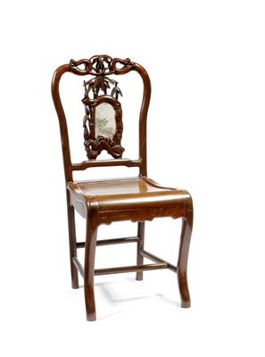 Lot 331 - A Chinese hardwood side chair