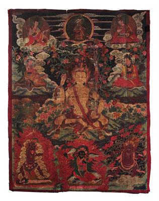 Lot 352 - A large Tibetan Thanka