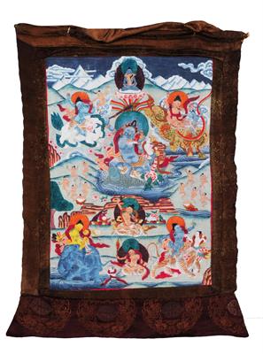 Lot 370 - A Tibetan Thanka