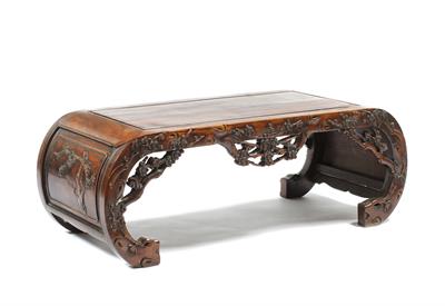 Lot 392 - A Chinese hardwood Kang table