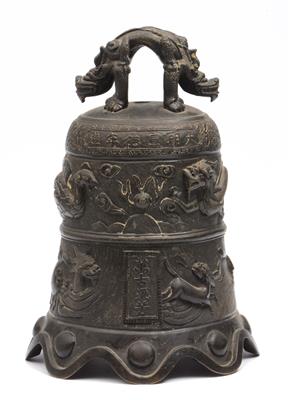 Lot 414 - A Chinese bronze domed form temple bell