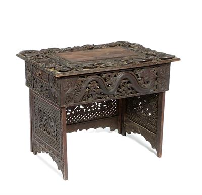 Lot 447 - A Chinese hardwood artist's table