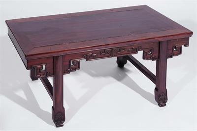 Lot 453 - A Chinese hardwood opium table