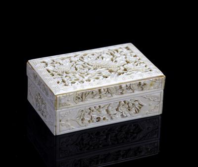 Lot 507 - A Japanese ivory rectangular box