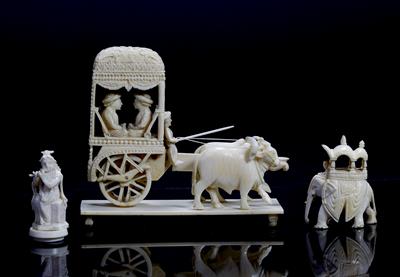 Lot 509 - An Indian carving of a single compartment carriage