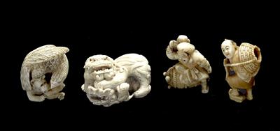 Lot 518 - A Japanese ivory netsuke of Daikoku