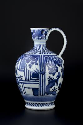 Lot 554 - A Japanese Arita porcelain ewer