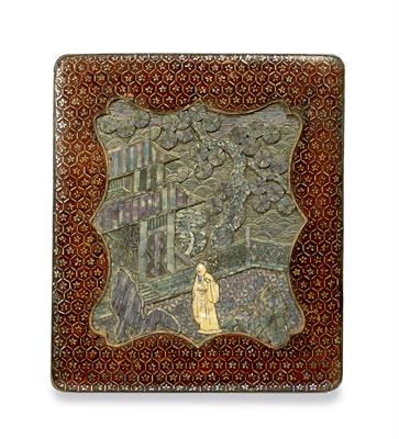 Lot 566 - A Ryukyu Islands poem paper box (Kobako)