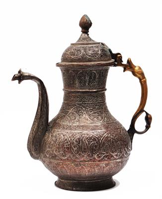 Lot 661 - A tin and copper ewer