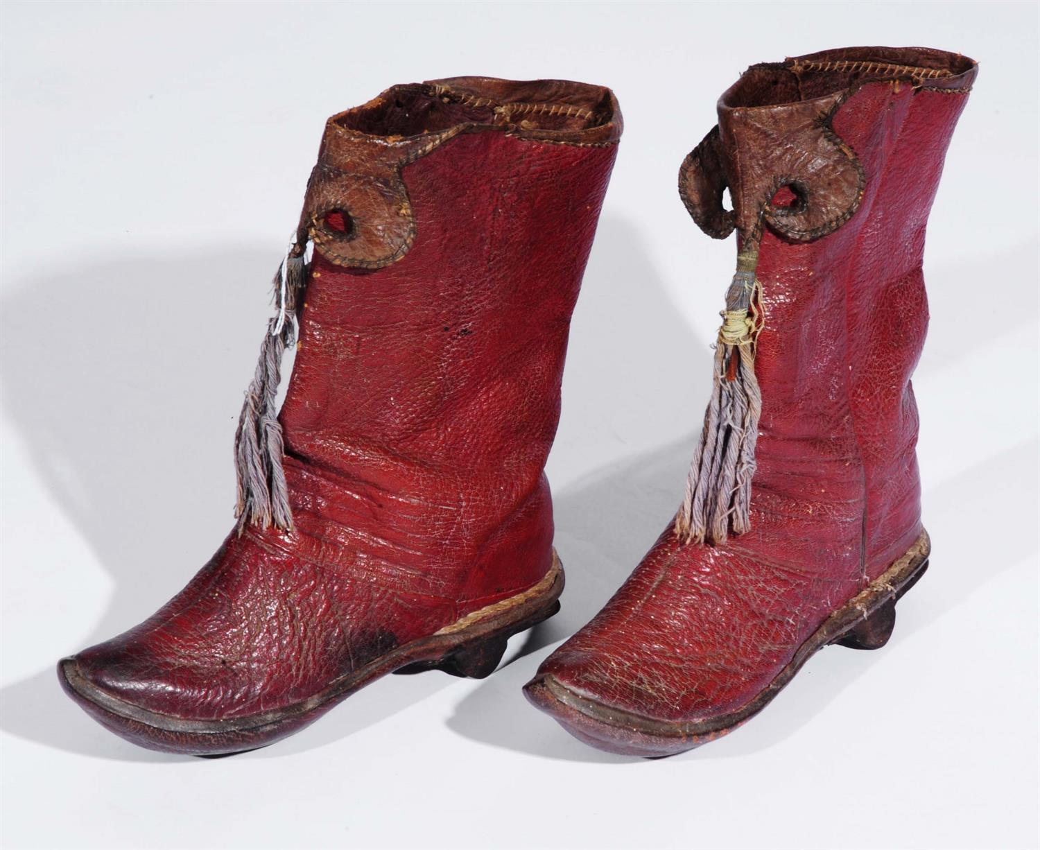 Lot 664 - A pair of Tibetan boots