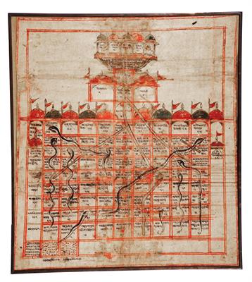 Lot 672 - An Indian painting of a Gyan Bazi