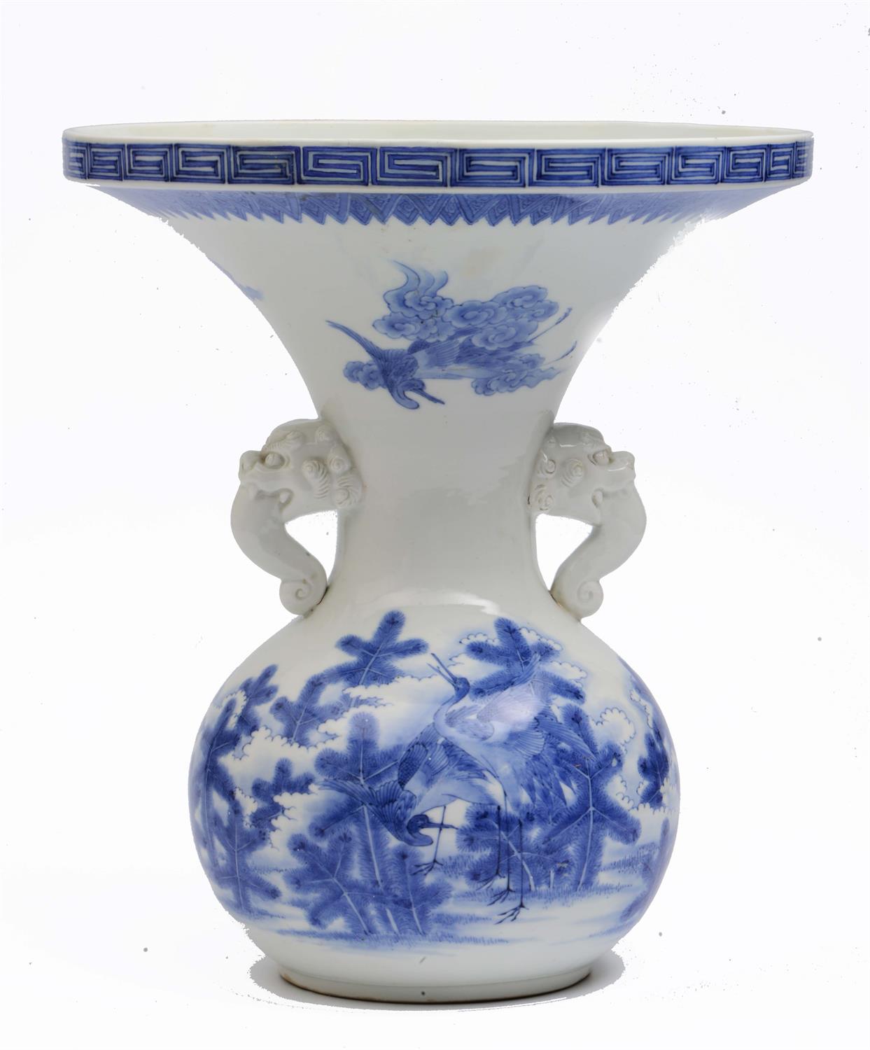 Lot 681 - A Japanese Hirado blue and white vase