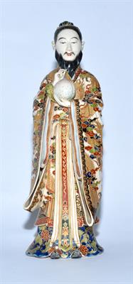 Lot 697 - A Japanese Satsuma model of Sennin Tobo Saku