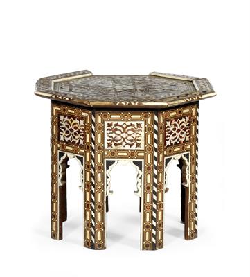 Lot 728 - A Turkish ottoman octagonal table