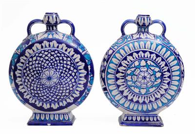 Lot 742 - A pair of Islamic Multan moon flasks