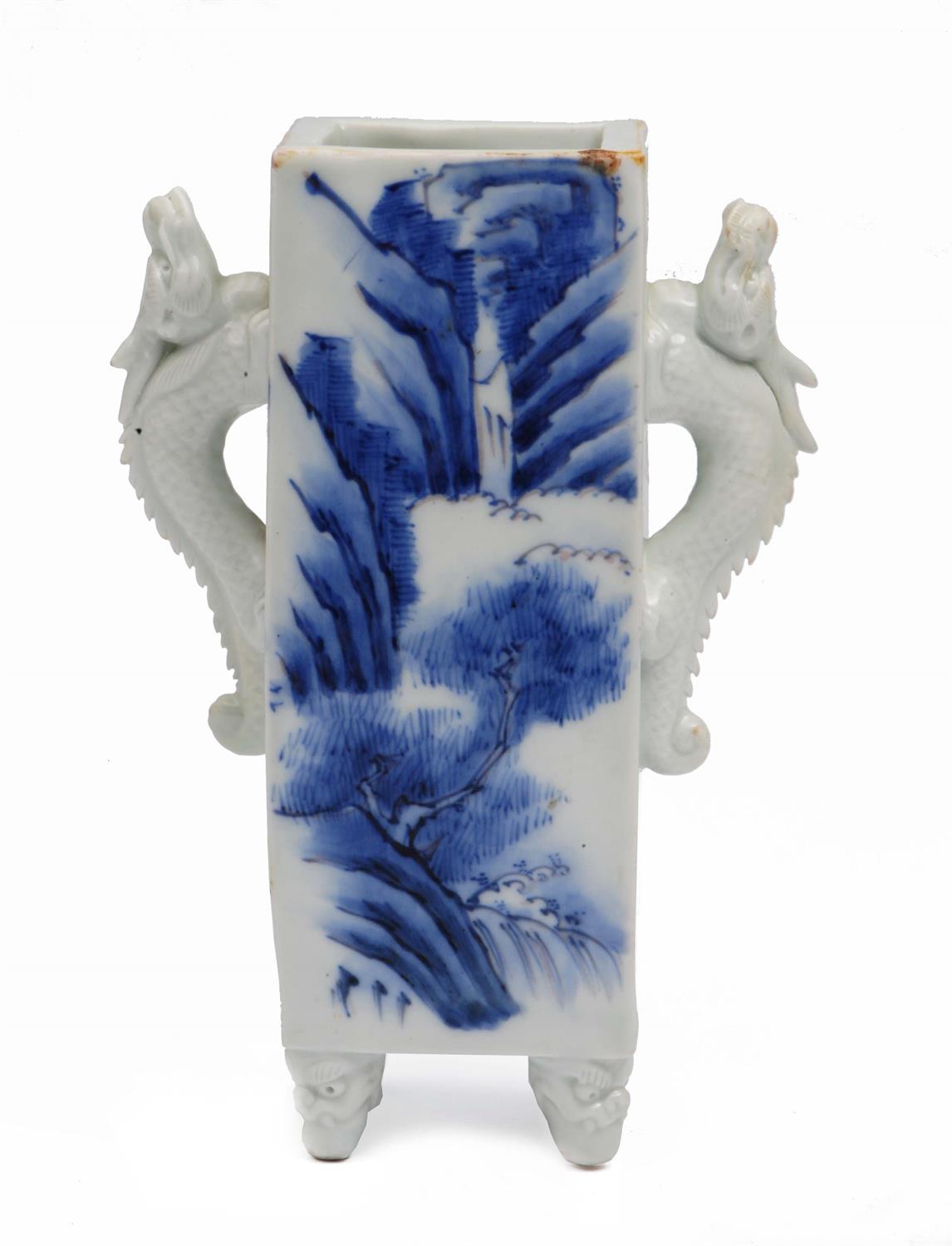 Lot 756 - A Japanese Hirado blue and white vase