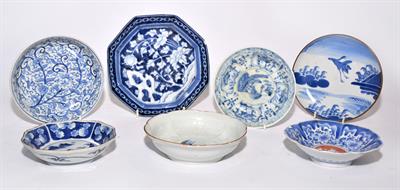 Lot 768 - A Japanese blue and white flanged dish