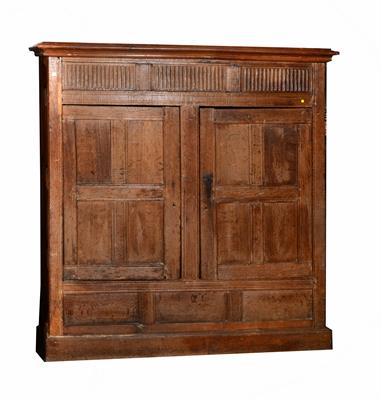 Lot 3 - A Georgian oak storage cupboard