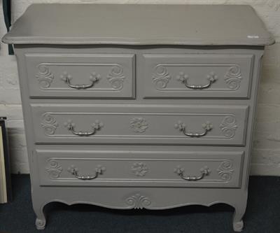 Lot 6 - A French style painted chest