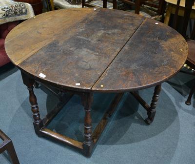 Lot 11 - An 18th Centurty oak gateleg table