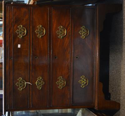 Lot 19 - A George III mahogany secretaire chest