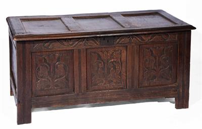 Lot 35 - An 18th Century oak coffer