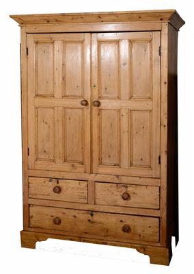 Lot 48 - A Victorian pine cupboard