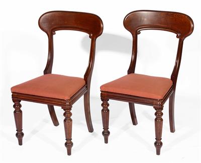 Lot 51 - A near set of six Victorian mahogany dining chairs