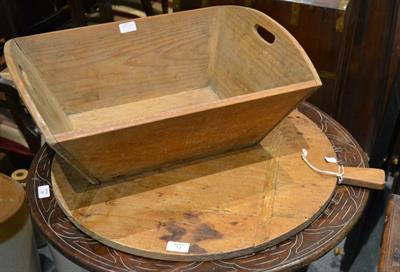 Lot 72 - A Victorian pine chopping board