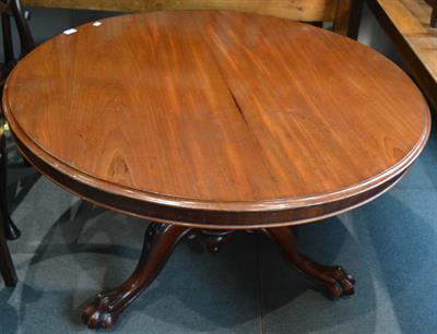Lot 83 - A Victorian mahogany circular breakfast table