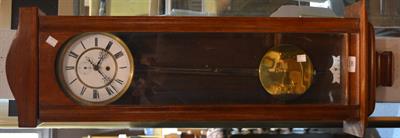 Lot 100 - A mahogany cased regulator wall clock
