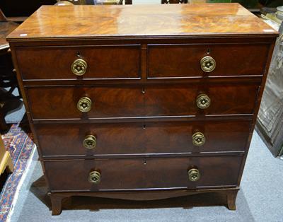 Lot 105 - A 19th Century mahogany straight front chest of two short and three long drawers