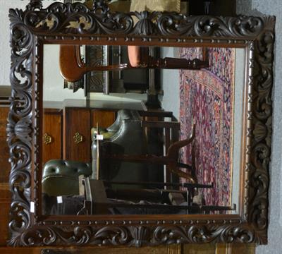 Lot 110 - A Victorian carved foliate frame