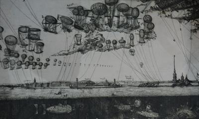 Lot 201 - An etching of the Third Winter Palace of Peter The Great