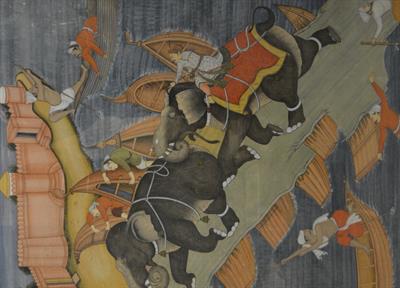Lot 253 - A large Indian gouache study