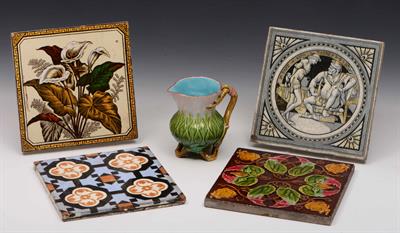 Lot 269 - Two Minton pottery tiles
