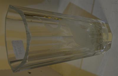 Lot 305 - A tapering glass vase