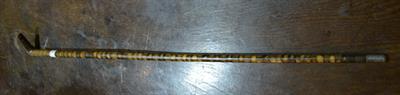Lot 314 - A Victorian horn walking stick