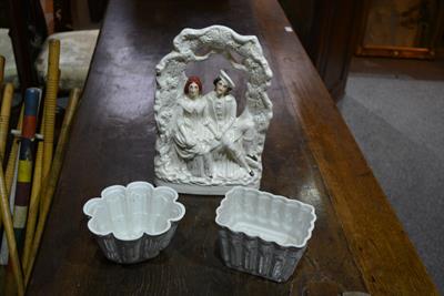 Lot 349 - A Victorian Staffordshire pottery figure group