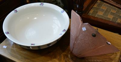 Lot 350 - A pink shade