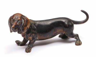 Lot 357 - An Austrian bronze model of a sausage dog